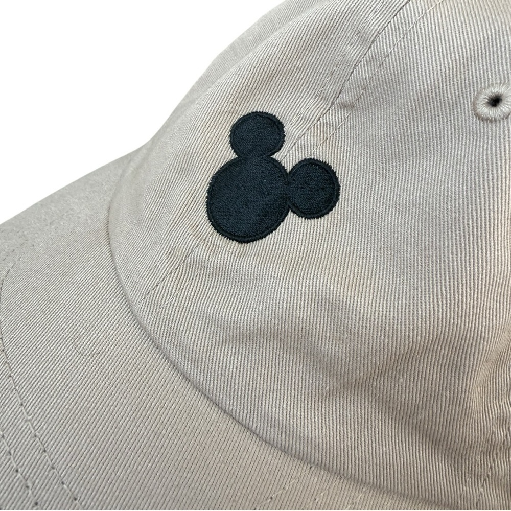 Walt Disney World Mickey Mouse Logo Cream Hat Embroidered Neutral Basic OS - Picture 2 of 10